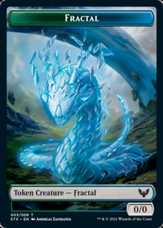 Fractal // Rowan, Scholar of Sparks Emblem Double - Sided Token [Strixhaven: School of Mages Tokens] - Card Brawlers