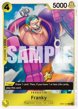 Franky - OP07-107 (Reprint) (OP07-107) - Premium Booster -The Best- Vol. 2 Foil - Card Brawlers