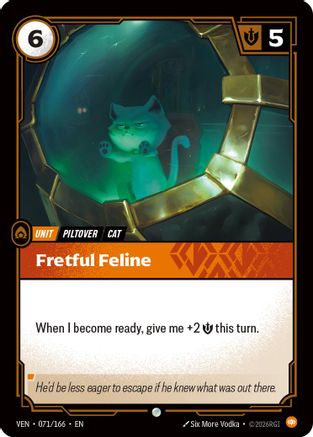 Fretful Feline (071/166) - Vendetta Foil - Card Brawlers