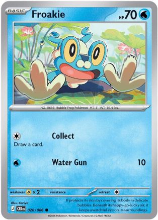 Froakie (020/086) - Reverse Holofoil [ME04 Chaos Rising] - Card Brawlers