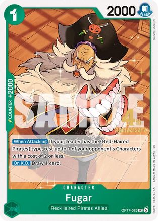 Fugar (OP17-026) - The World's Strongest Warriors Release Event Cards - Card Brawlers