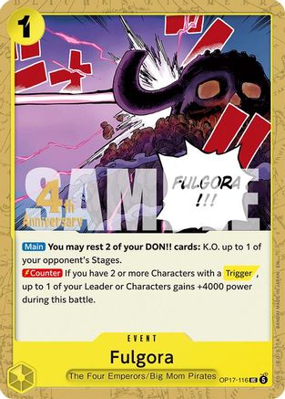 Fulgora (OP17-116) - The World's Strongest Warriors Release Event Cards - Card Brawlers