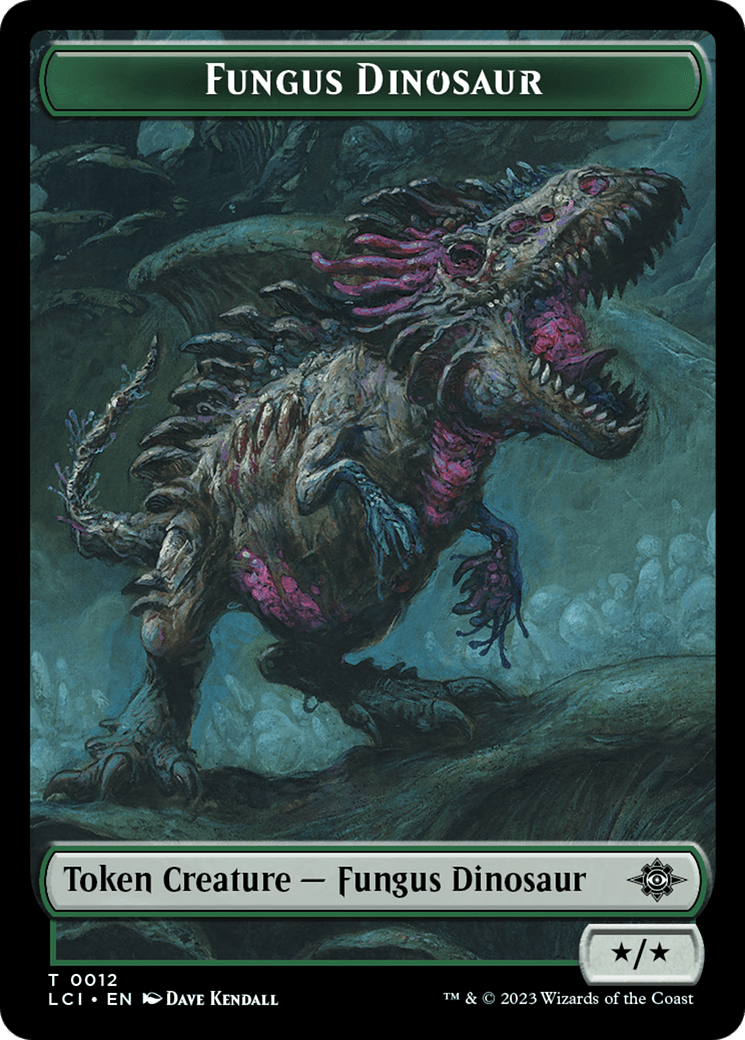 Fungus Dinosaur // Vampire Demon Double - Sided Token [The Lost Caverns of Ixalan Tokens] - Card Brawlers