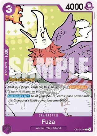 Fuza (OP15-070) - Adventure on Kami's Island Release Event Cards - Card Brawlers