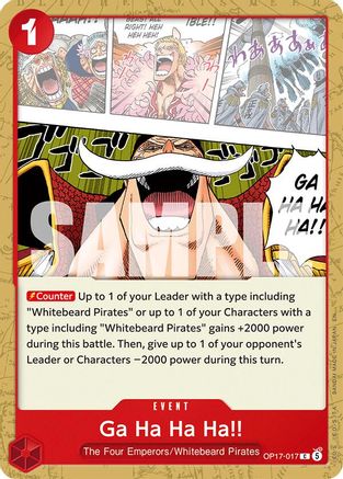 Ga Ha Ha Ha!! (OP17-017) - The World's Strongest Warriors - Card Brawlers