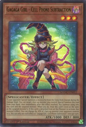 Gagaga Girl - Cell Phone Subtraction (MAMO-EN012) - Magnificent Monsters 1st Edition - Card Brawlers