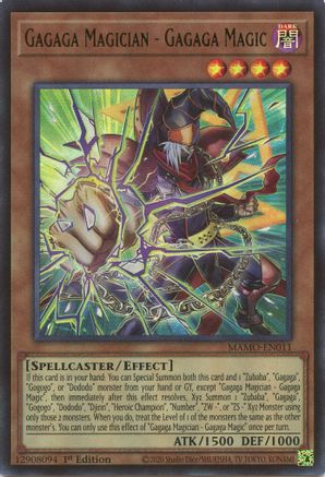 Gagaga Magician - Gagaga Magic (MAMO-EN011) - Magnificent Monsters 1st Edition - Card Brawlers