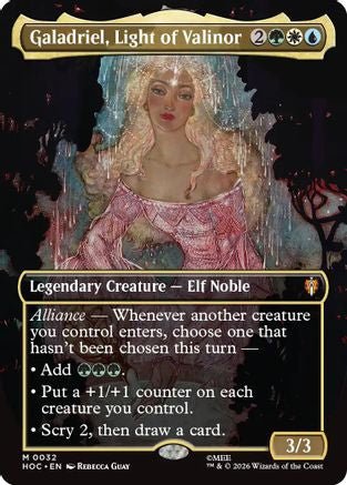 Galadriel, Light of Valinor (Borderless) (HOC-032) - The Hobbit: Eternal-Legal - Card Brawlers