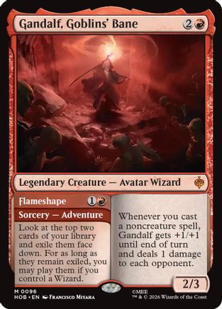 Gandalf, Goblins' Bane (HOB-096) - The Hobbit Foil - Card Brawlers