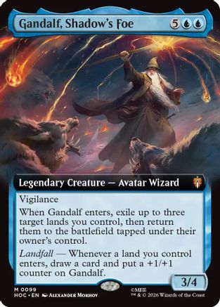 Gandalf, Shadow's Foe (Extended Art) (HOC-099) - The Hobbit: Eternal-Legal - Card Brawlers