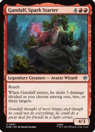 Gandalf, Spark Starter (HOB-097) - The Hobbit Foil - Card Brawlers