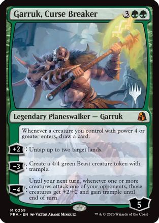Garruk, Curse Breaker (PPFRA-259) - Promo Pack: Reality Fracture Foil - Card Brawlers