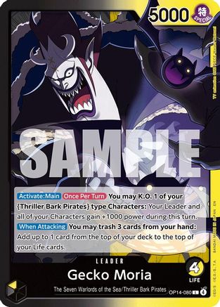 Gecko Moria - OP14-080 (OP14-080) - The Azure Sea's Seven - Card Brawlers