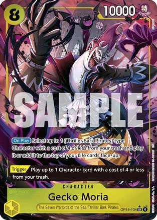 Gecko Moria - OP14-104 (Alternate Art) (OP14-104) - The Azure Sea's Seven Foil - Card Brawlers