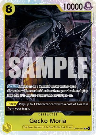 Gecko Moria - OP14-104 (OP14-104) - The Azure Sea's Seven Foil - Card Brawlers