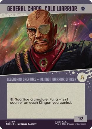 General Chang, Cold Warrior (Showcase) (0539) (Surge Foil) (TRK-539) - Star Trek Foil - Card Brawlers