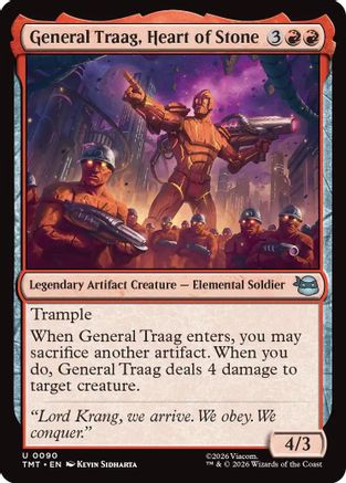 General Traag, Heart of Stone (TMT-090) - Teenage Mutant Ninja Turtles Foil - Card Brawlers