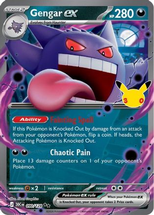 Gengar ex (090/null) - Holofoil [ME 30th Celebration] - Card Brawlers