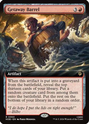 Getaway Barrel (Extended Art) (HOB-303) - The Hobbit Foil - Card Brawlers