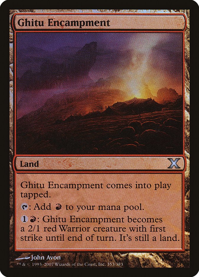 Ghitu Encampment (Premium Foil) [Tenth Edition] - Card Brawlers