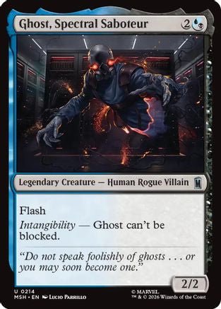 Ghost, Spectral Saboteur (MSH-214) - Marvel Super Heroes Foil - Card Brawlers