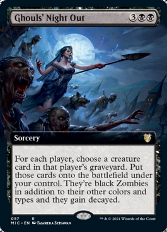 Ghouls' Night Out (Extended Art) [Innistrad: Midnight Hunt Commander] - Card Brawlers