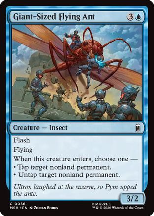 Giant-Sized Flying Ant (MSH-056) - Marvel Super Heroes Foil - Card Brawlers