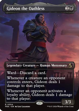 Gideon the Oathless (Borderless) (FRA-304) - Reality Fracture Foil - Card Brawlers