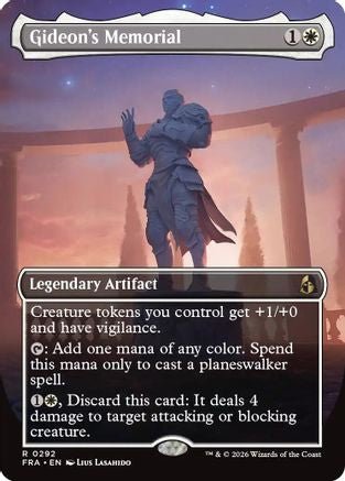 Gideon's Memorial (Borderless) (FRA-292) - Reality Fracture Foil - Card Brawlers