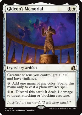 Gideon's Memorial (FRA-198) - Reality Fracture Foil - Card Brawlers