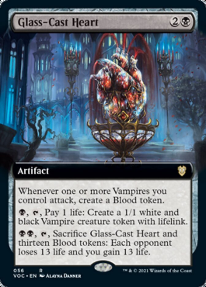 Glass - Cast Heart (Extended Art) [Innistrad: Crimson Vow Commander] - Card Brawlers