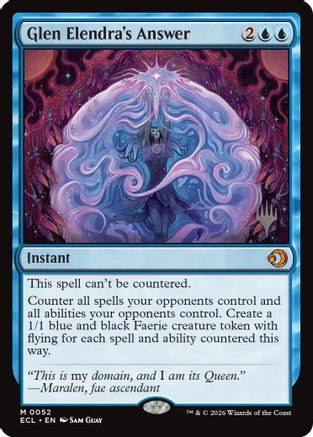 Glen Elendra's Answer (PPECL-052) - Promo Pack: Lorwyn Eclipsed - Card Brawlers