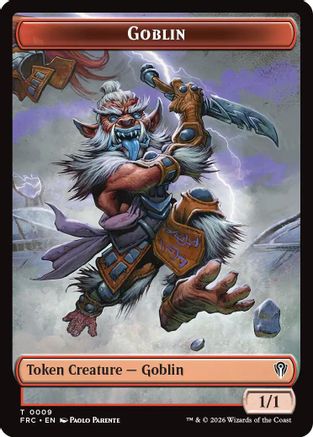 Goblin // Spirit Double-Sided Token (FRC-9 // 4) - Commander: Reality Fracture Foil - Card Brawlers