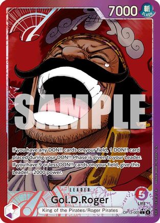 Gol.D.Roger (003) (Alternate Art) (OP13-003) - Carrying On His Will Foil - Card Brawlers