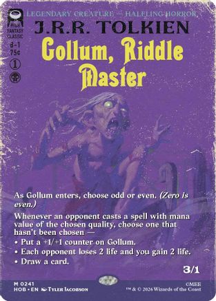 Gollum, Riddle Master (Borderless) (HOB-241) - The Hobbit - Card Brawlers