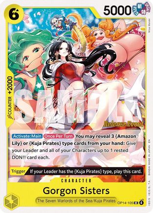 Gorgon Sisters (OP14-105) - The Azure Sea's Seven Release Event Cards - Card Brawlers