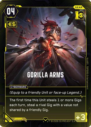 Gorilla Arms (060) - Welcome to Night City Retail - Card Brawlers