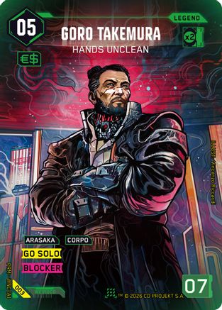 Goro Takemura - Hands Unclean (003) - Box Toppers Retail Foil - Card Brawlers
