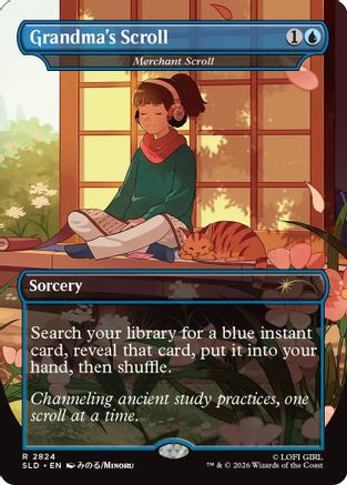 Grandma's Scroll - Merchant Scroll (SLD-2824) - Secret Lair Drop Series Foil - Card Brawlers