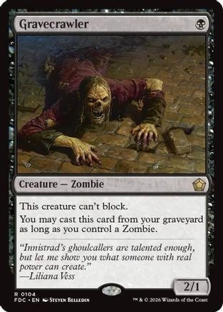 Gravecrawler (FDC-104) - Commander: Foundations - Card Brawlers