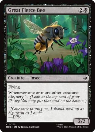 Great Fierce Bee (HOB-073) - The Hobbit Foil - Card Brawlers