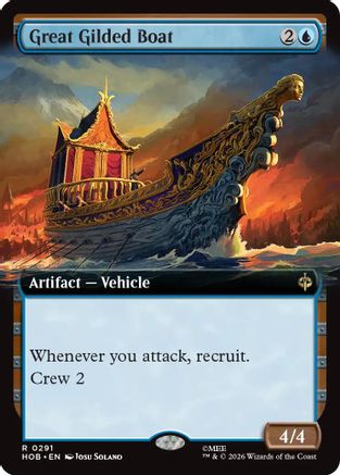 Great Gilded Boat (Extended Art) (HOB-291) - The Hobbit Foil - Card Brawlers