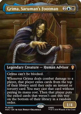 Grima, Saruman's Footman (Borderless) (HOC-033) - The Hobbit: Eternal-Legal - Card Brawlers