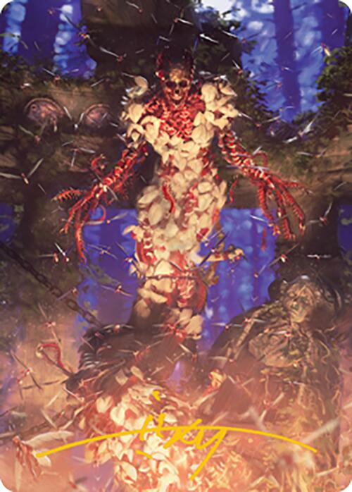 Grist, the Hunger Tide Art Card (55) (Gold - Stamped Signature) [Modern Horizons 2 Art Series] - Card Brawlers