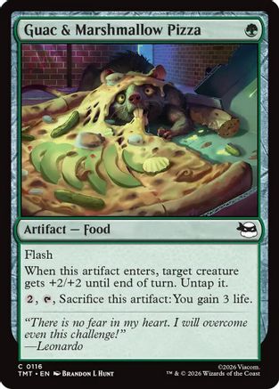 Guac & Marshmallow Pizza (TMT-116) - Teenage Mutant Ninja Turtles Foil - Card Brawlers