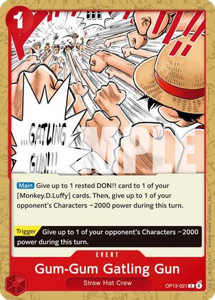 Gum-Gum Gatling Gun (OP13-021) - Carrying On His Will - Card Brawlers