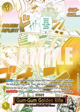 Gum-Gum Golden Rifle (Alternate Art) (OP15-116) - Adventure on Kami's Island Foil - Card Brawlers