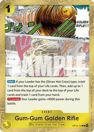 Gum-Gum Golden Rifle (OP15-116) - Adventure on Kami's Island Foil - Card Brawlers