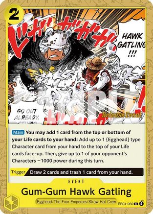 Gum-Gum Hawk Gatling (EB04-060) - Adventure on Kami's Island Release Event Cards - Card Brawlers