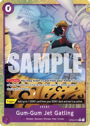 Gum-Gum Jet Gatling (Alternate Art) (OP03-072) - Premium Booster -The Best- Vol. 2 Foil - Card Brawlers
